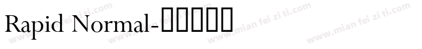 Rapid Normal字体转换